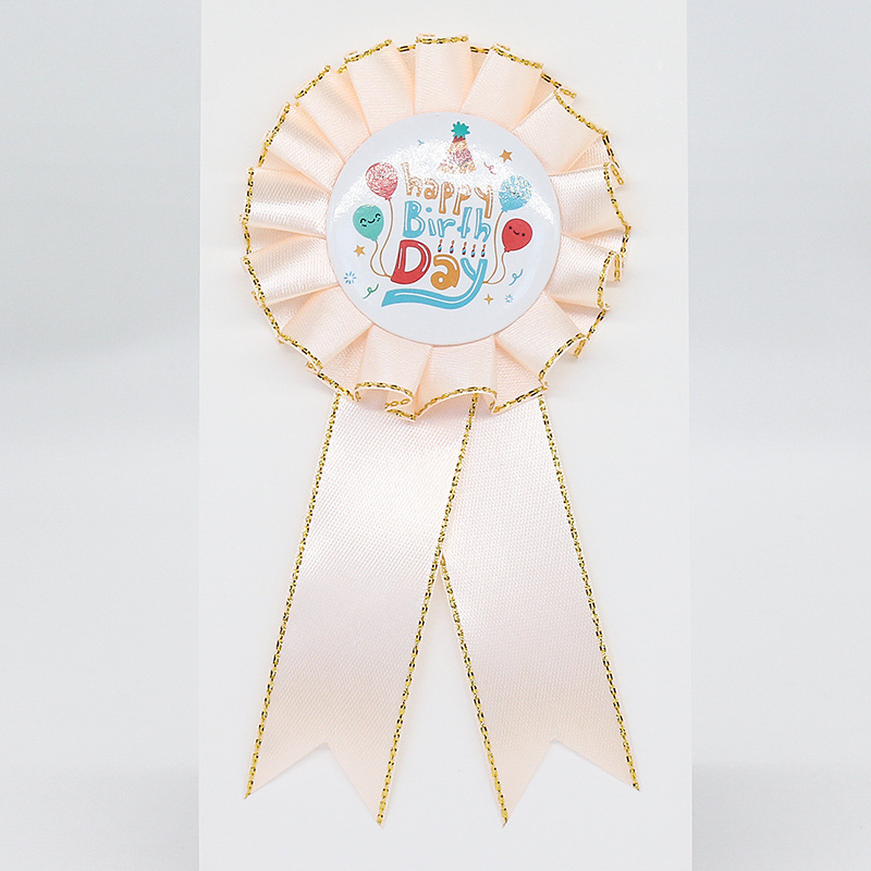 Fabricantes al por mayor cinta insignia festival creativo jardín de infantes flores pectoral insignia de estaño fiesta al por mayor