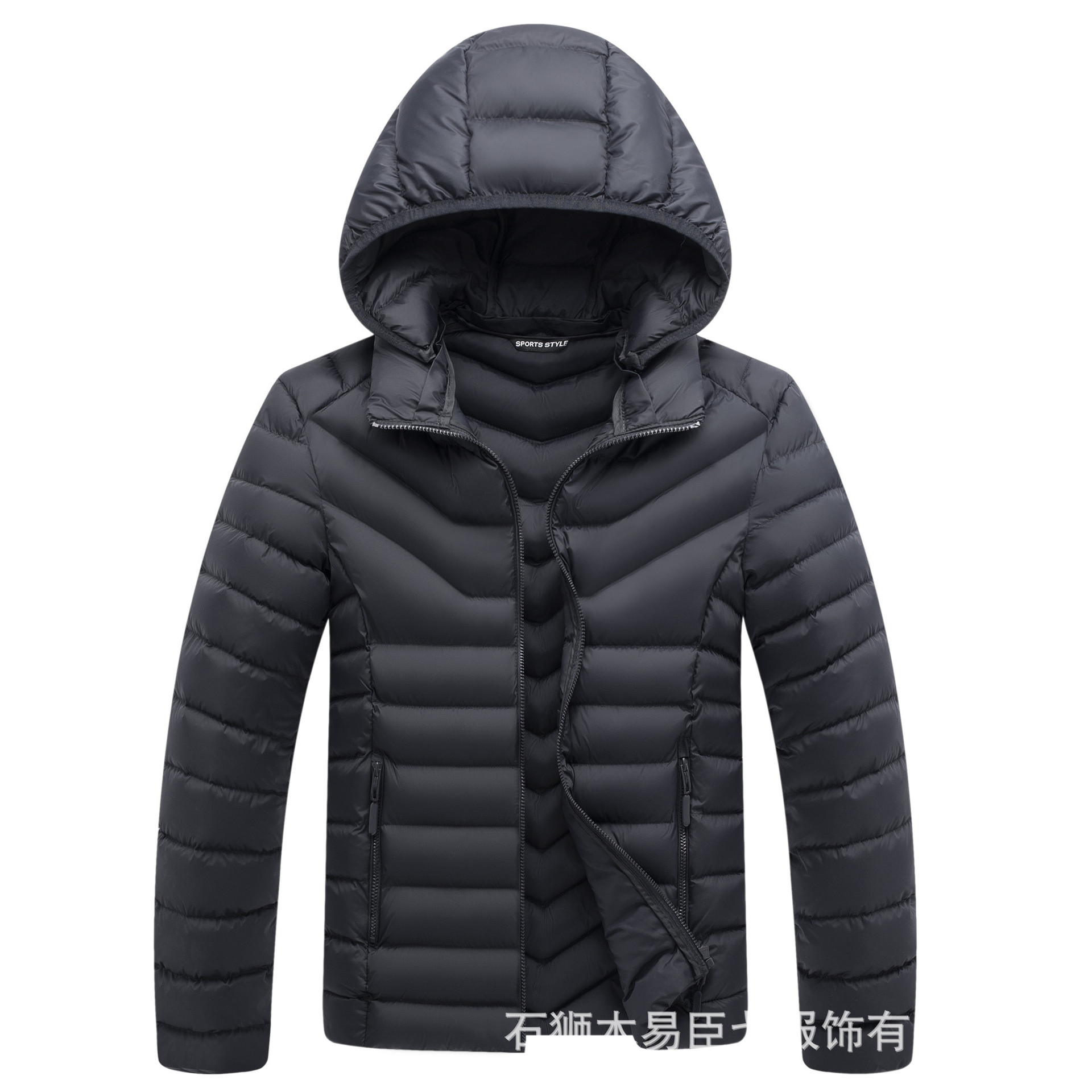 Cross-Border Men's 2021 Nuevo Abrigo acolchado de algodón con capucha Abrigo acolchado de algodón ligero para hombre