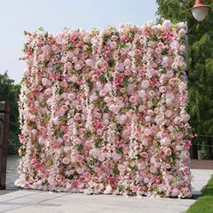 クロスボーダーの白い3d布の底は花の壁の背景の壁をシミュレーションします。