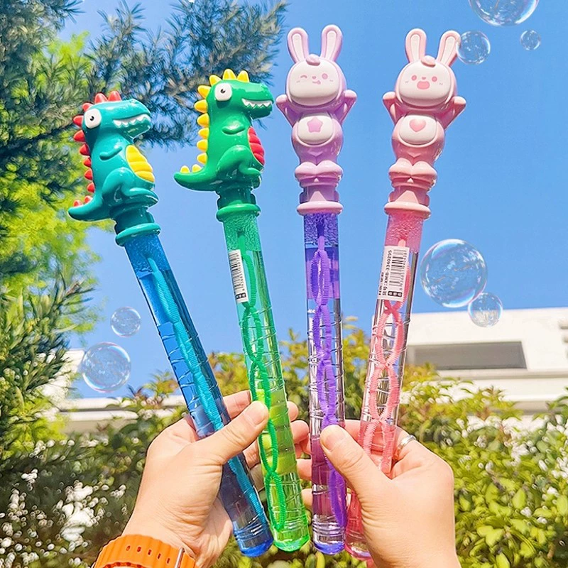Мультяшный динозавр кролик пузырьковая палочка для детей ручной большой надувной пузырь игрушка креативный мальчик девочка пузырь машина