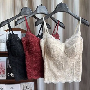 Lace top with cups, fitted comfortable tank top, beautiful back