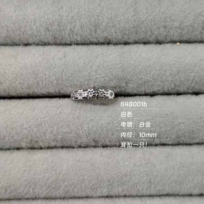 环保铜耳饰甜酷花朵微镶锆石耳扣养耳洞黄金耳圈小众高级感耳环|undefined