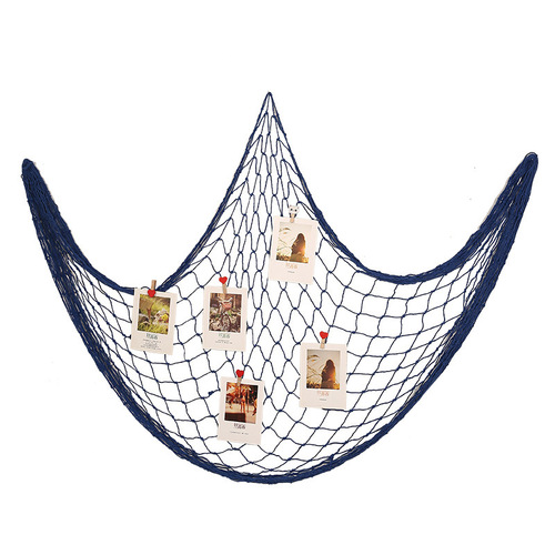 Mediterranean Cotton Line Fishing Net Wall Hanging Photographic Atmosphere Prop Ocean Park Decorative Item Kindergarten DIY Photo Wall