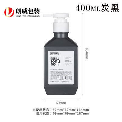 HDPE botella de espuma cuadrada desinfectante de manos botella de gel de ducha botella cosmética botella de espuma de limpieza