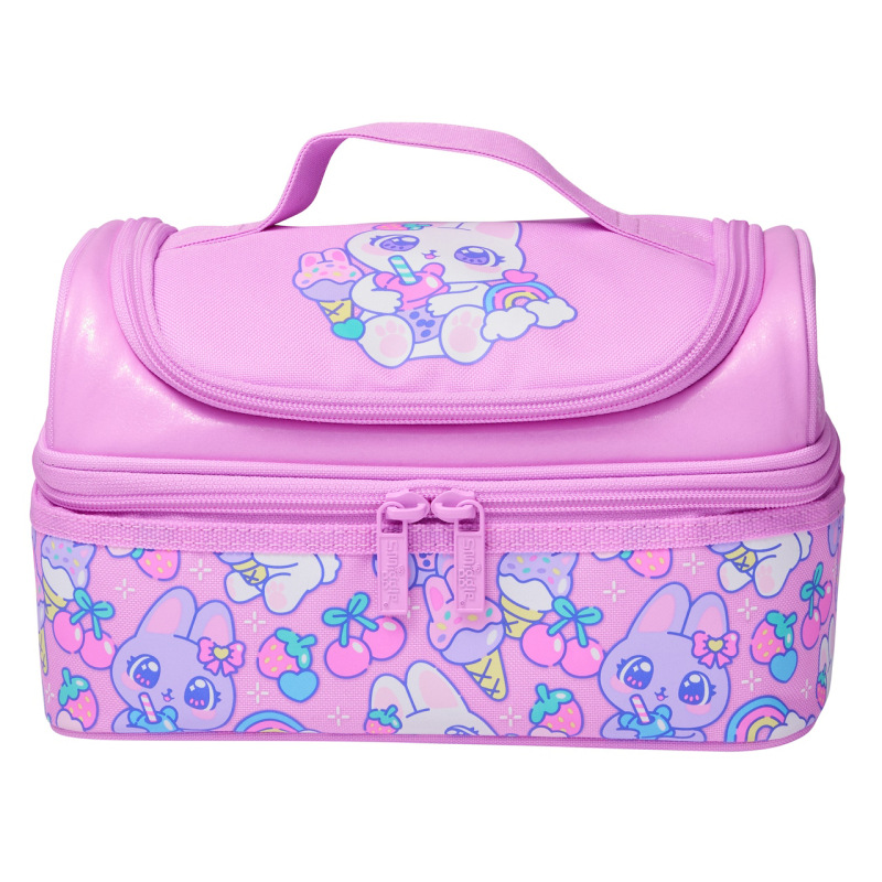 Bolsa Térmica Doble Capa Conejo Fresa Rosa