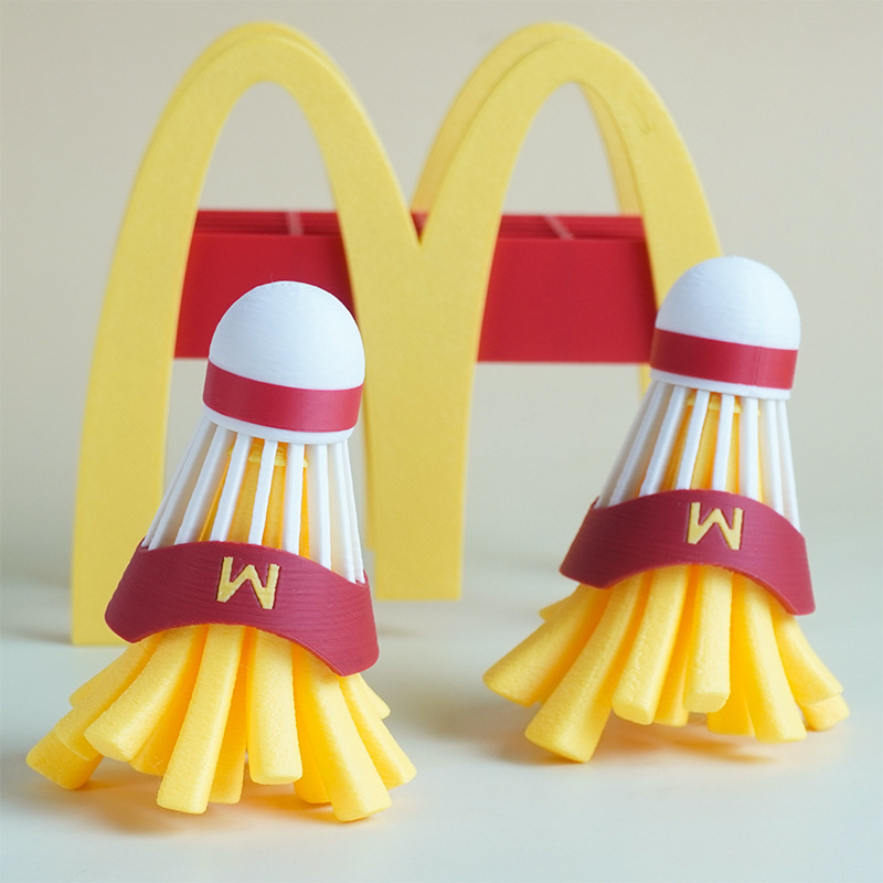 3D Printed Little Red Book Style French Fries Badminton Backpack Pendant Ins Style Ball Bag Pendant Gift Mcdonald's 3D Printed Little Red Book Style French Fries Badminton Backpack Pendant Ins Style Ball Bag Pendant Gift Mcdonald's