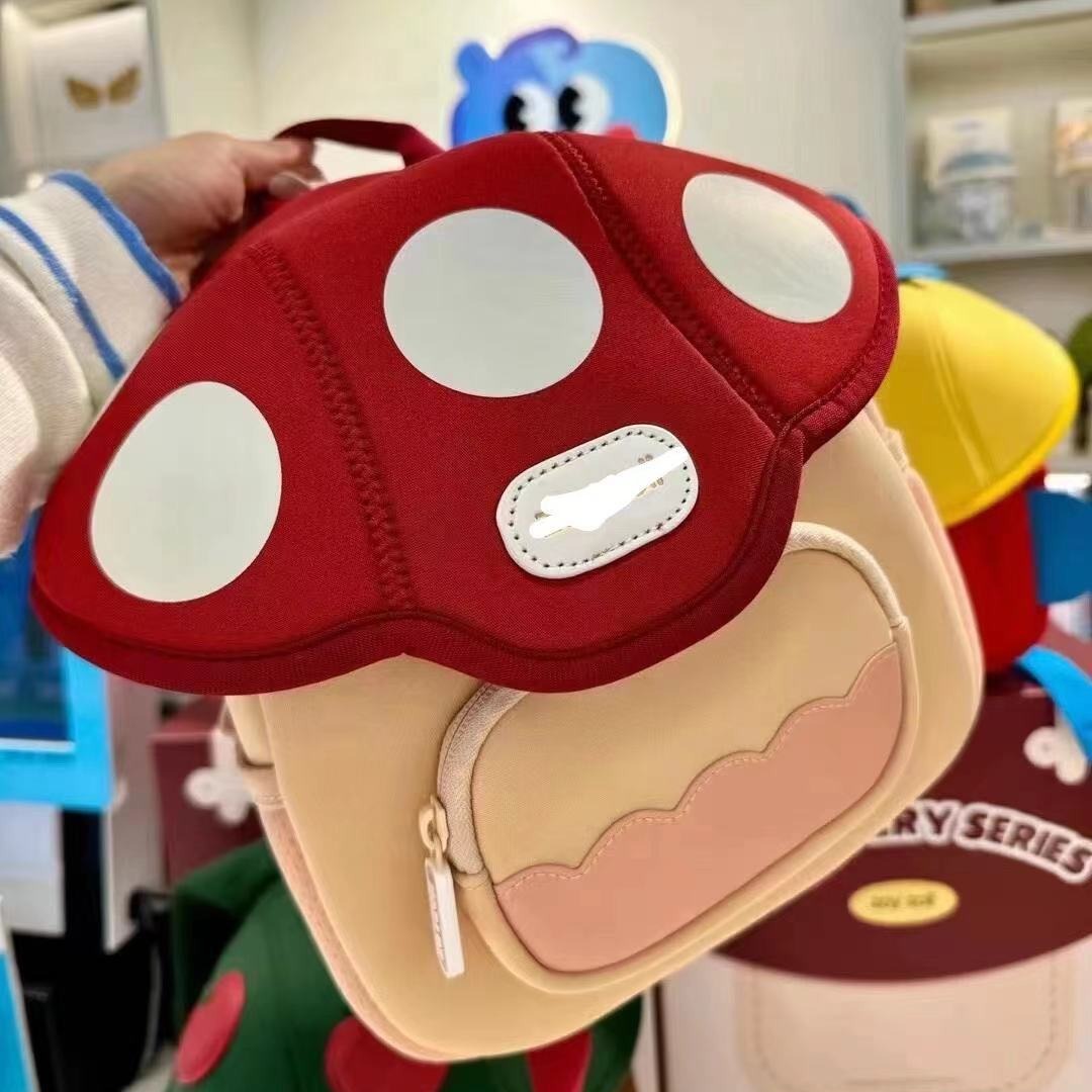 Samma dagis svamp barns ryggsäck, första klass pojkar och flickor ryggsäck_voghion.com