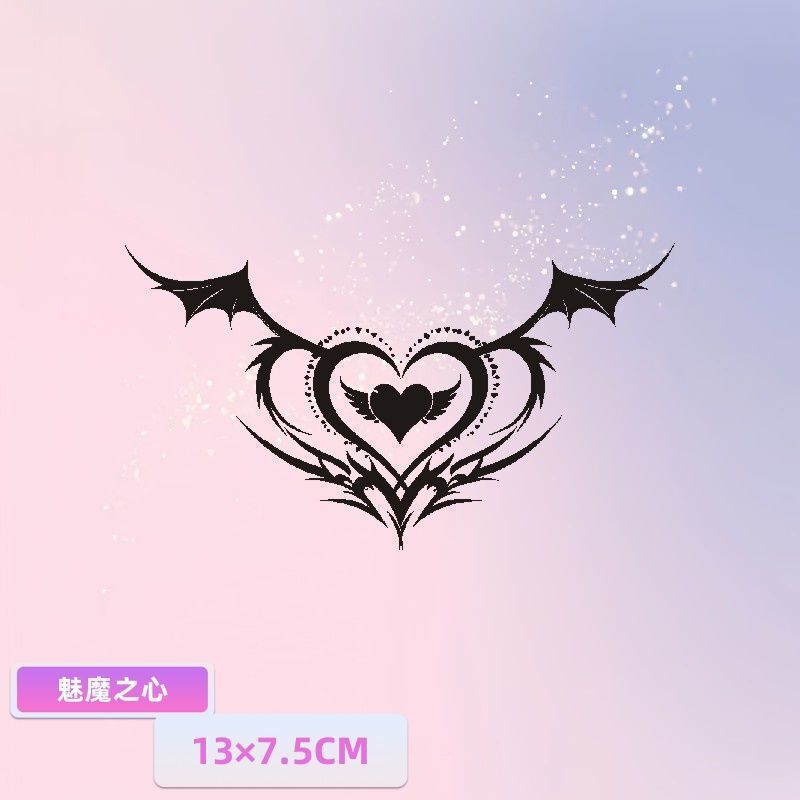 Succubus Herbal Tattoo Stickers for Women Waterproof Long-Lasting Arm Clavicle Juice Semi-Permanent Sexy Wind Flower Arm