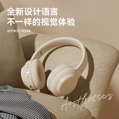 Cross-border head-mounted Bluetooth headset, high appearance, long battery life, noise reduction, Huaqiangbei foldable card headset, universal