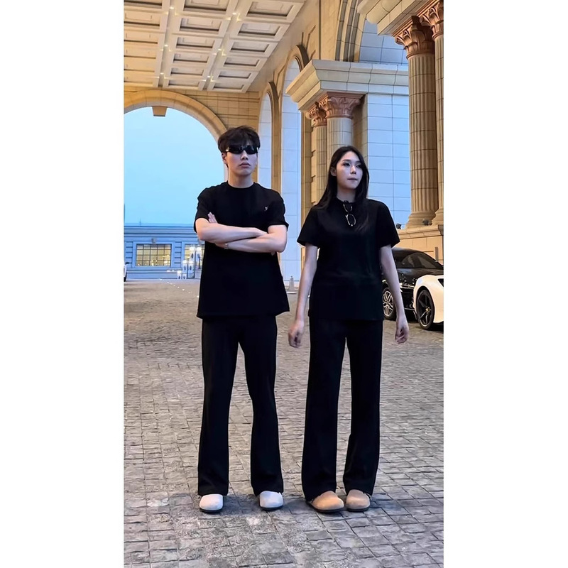 美式cleanfit柳叶弯刀冰丝西裤男款夏季裤子垂坠感加长直筒微喇裤|undefined