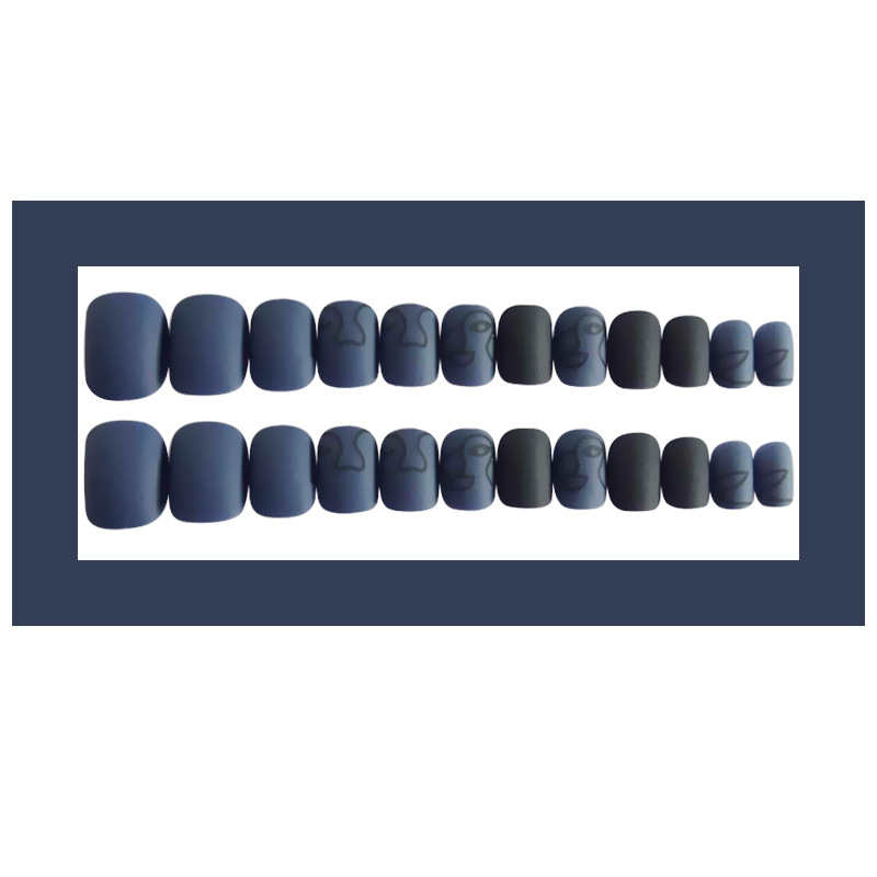 Comercio exterior escalera de textura esmaltada manicura simple arte elegante parche de uñas 24 piezas de moda para usar uñas