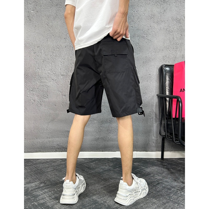 Fashion Men's Summer Thin American High Street Loose Five-Point Shorts Trendy Brand Stylish Multi-Pocket Cargo Shorts