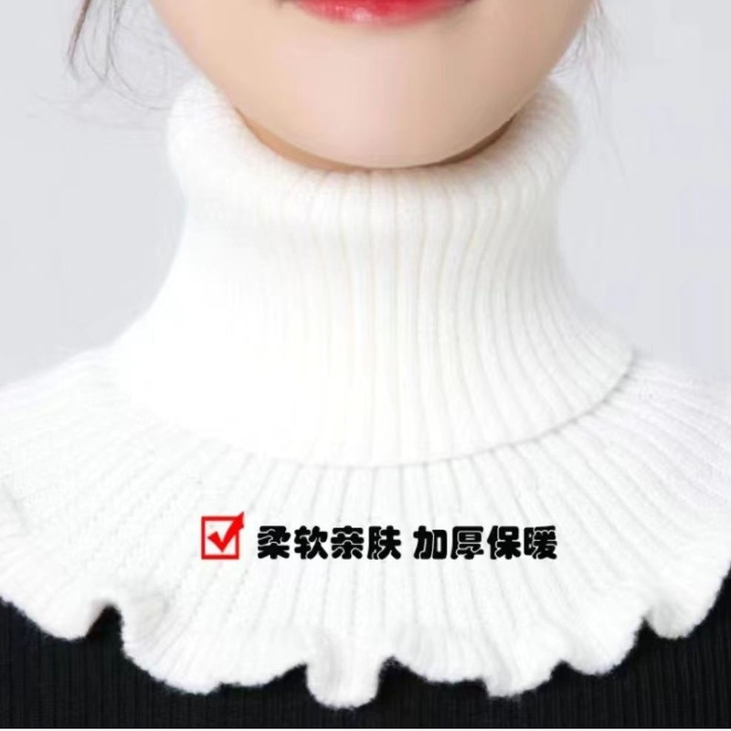 2023マフラー冬の女性の新型白黒クラシック保温百合韓国版高級感マフラー両面防寒|undefined