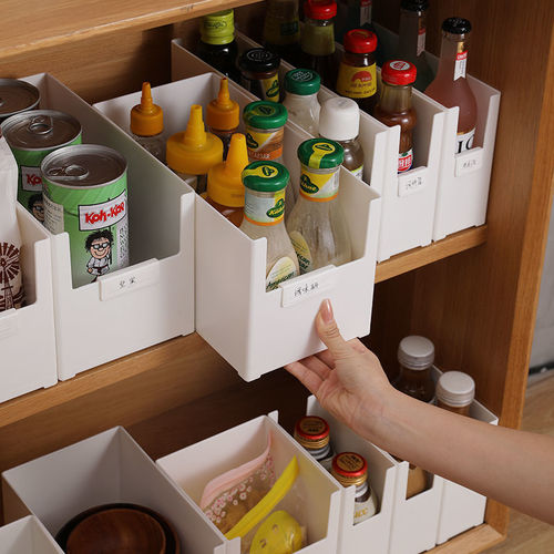 日式厨房塑料收纳盒冰箱收纳箱手提整理盒子桌面化妆品储物盒