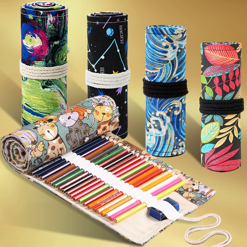 Холст ручной работы цветной карандаш занавески 36/48/72 отверстия