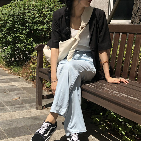 Korean Style Summer New Ins Blogger Recommends Canvas Shoulder Bag Lace-Up Knotted Dumpling Bag Cross-Body Bag Women's Chest Bag