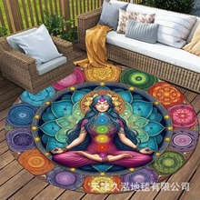 厂家直销跨境太阳女神系列地垫家用客厅耐脏茶几垫防滑吊篮椅子垫