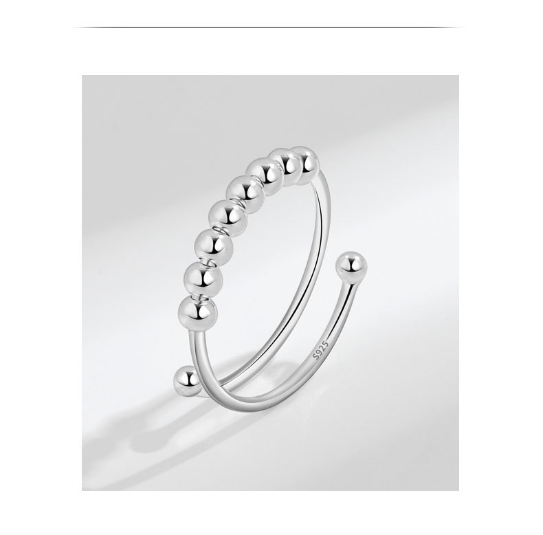 Adjustable Ring Size 925 Sterling Silver Geometric Anxiety Ring
