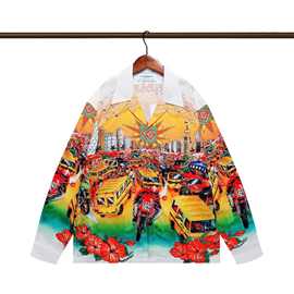 卡萨布兰卡长袖Casablanca数码喷印CASA 男士花式衬衫时尚长袖T恤