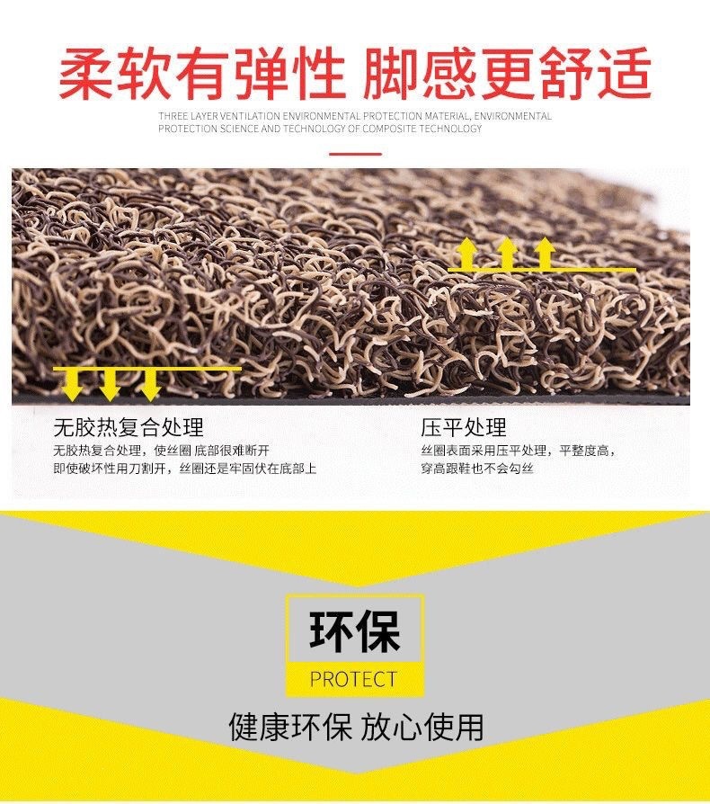 Carpet loop foot mat, can be cut to size, easy to clean, single-piece car floor mat, waterproof, universal, flexible