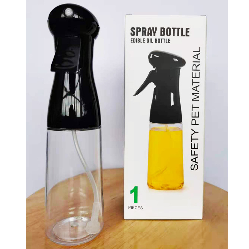 Botella de Spray de Aceite de Plástico para Cocina, para Aceite de Cocina, Aceite de Oliva, Botella de Control de Aceite de Tipo Presión, Botella de Spray de Aceite de Vidrio, Disponible en Stock