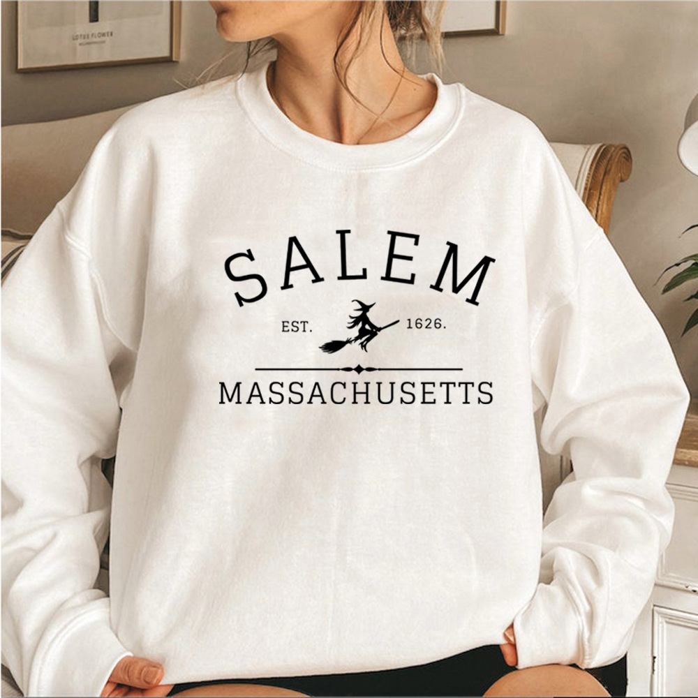 Salem Massachusetts Crewneck Halloween Sweatshirt Salem Witc