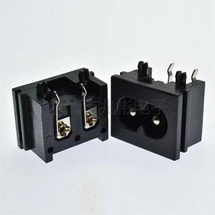 Supply AC power socket AC005 small eight-word two flat feet two-core 8-word power socket with positioning column
