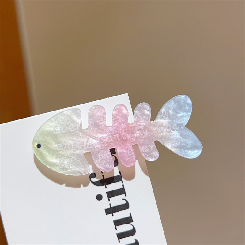 Gradient color fishbone hairpin [1 piece]