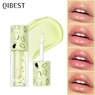 Qibest Mirror Lip Oil Fruity Moisturizing Moisturizing Repair Water Light Transparent Anti-Dry Cracked Pouty Lip Lip Gloss Makeup