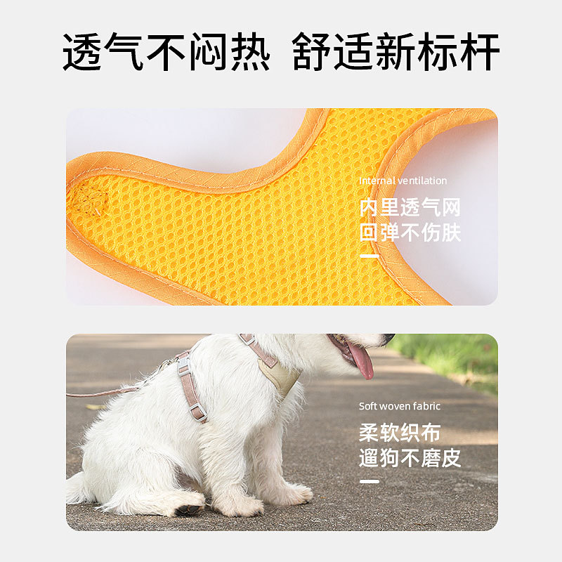 Correa de gato transfronteriza anti-rotura gato especial caminar cuerda chaleco gato cadena pequeña leche gato cuerda en forma de I