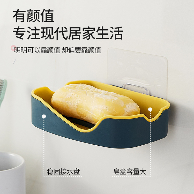 Caja de jabón de boca inclinada doméstica creativa oso con cubierta de jabón estante de baño inodoro caja de jabón de drenaje de escritorio