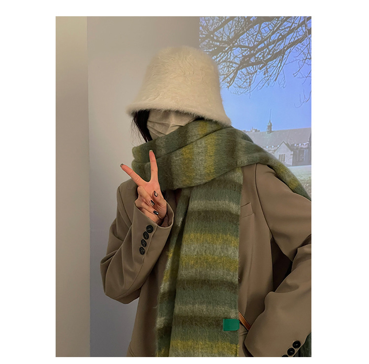 Instagram Coole Atmosphäre ~ Gebürstete Farben für Herbst und Winter Schal Modeartikel Wärme Geschenk Dicke Quasten_voghion.com