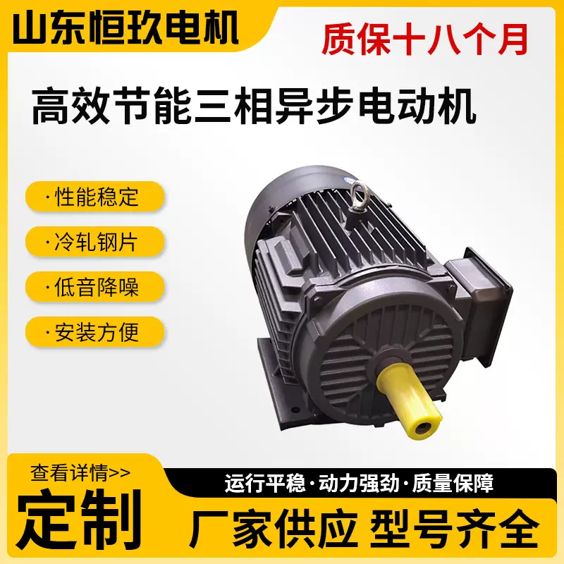 YE4三相异步电动机 全铜线 1.1-90千瓦 工业机械电机 源头低价
