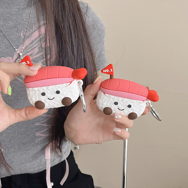 Cute Sushi Protective Case for Samsung Galaxy Buds3/Buds3 Pro Wireless Bluetooth Earphone Case-