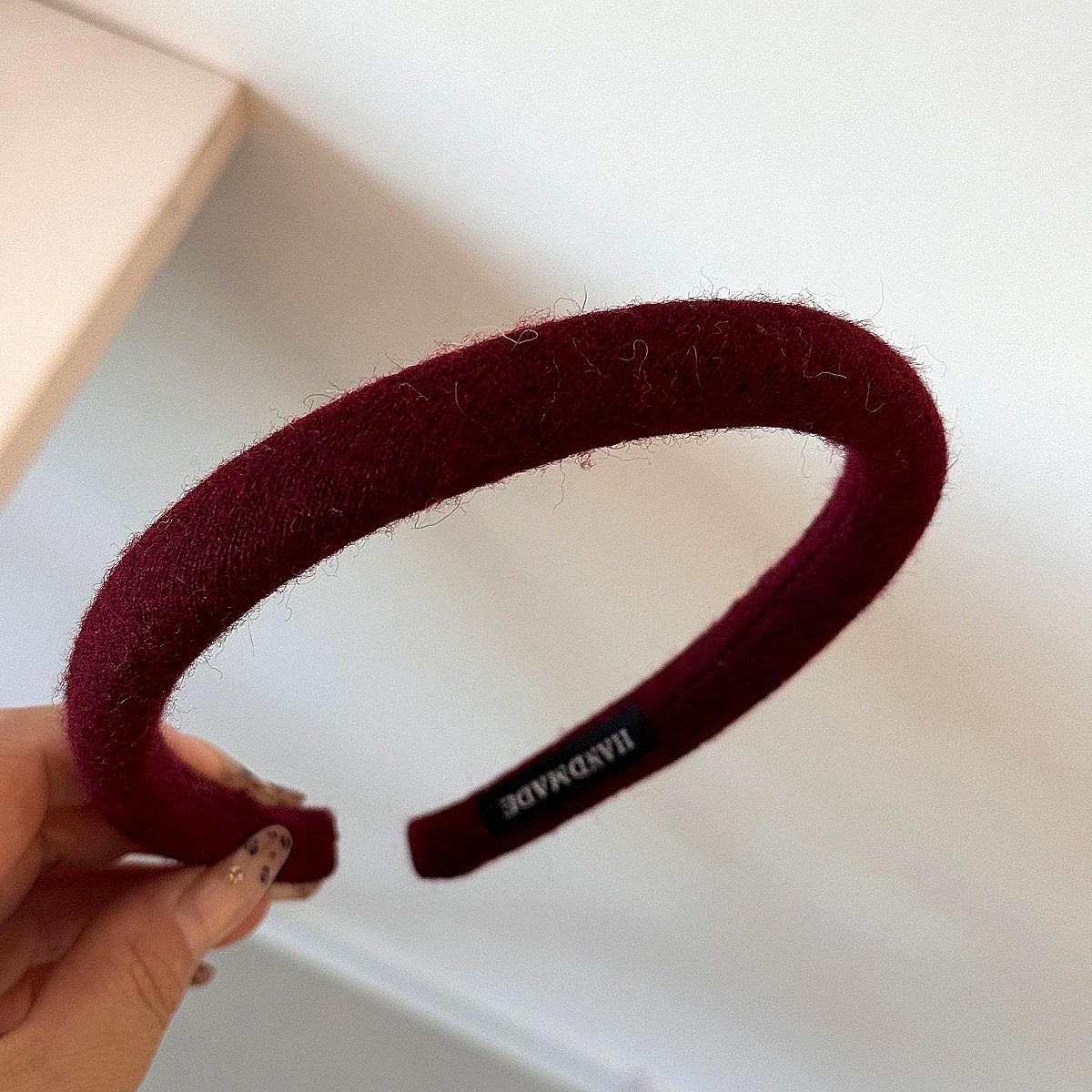 # 10 red woolen narrow headband