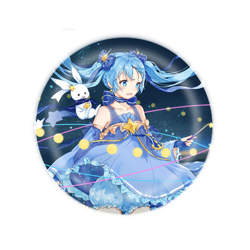 Two-dimensional peripheral Hatsune Miku peripheral anime gift badge badge brooch 58MM
