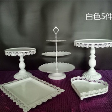 Decoración de mesa de postre soporte de exhibición bandeja de pastelería de postre comida fría pausa de té Mesa estante de la torta té de la tarde Merienda stand