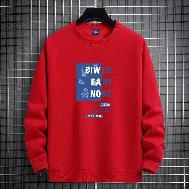 320g heavyweight spring/autumn crew neck sweatshirt for men, couple's wear, American style trendy brand, loose-fitting base t-shirt top jacket