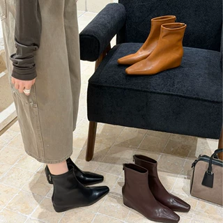 内增高！法式复古风短靴女秋季通勤瘦瘦靴时装靴百搭女靴子短筒靴