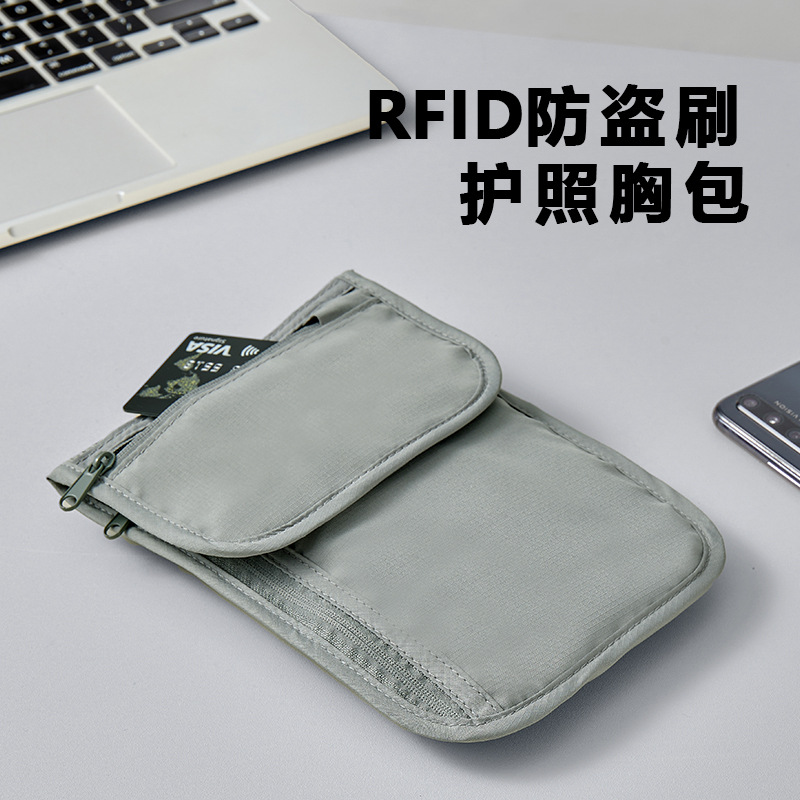 Multifunctional Anti-Theft Rfid Anti-Theft Waist Bag, Passport Card Bag, Mobile Phone Id Bag, Crossbody Small Hanging Bag, Adjustable Shoulder Strap