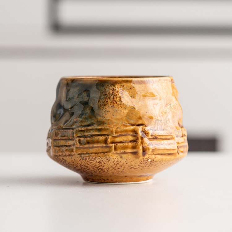 418-K 휴대용 커피잔(브라운 스프레이 그린) 220ml