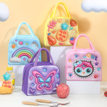 新款儿童饭盒包膨胀立体卡通便当包加厚铝箔保鲜冰包保温包饭盒袋