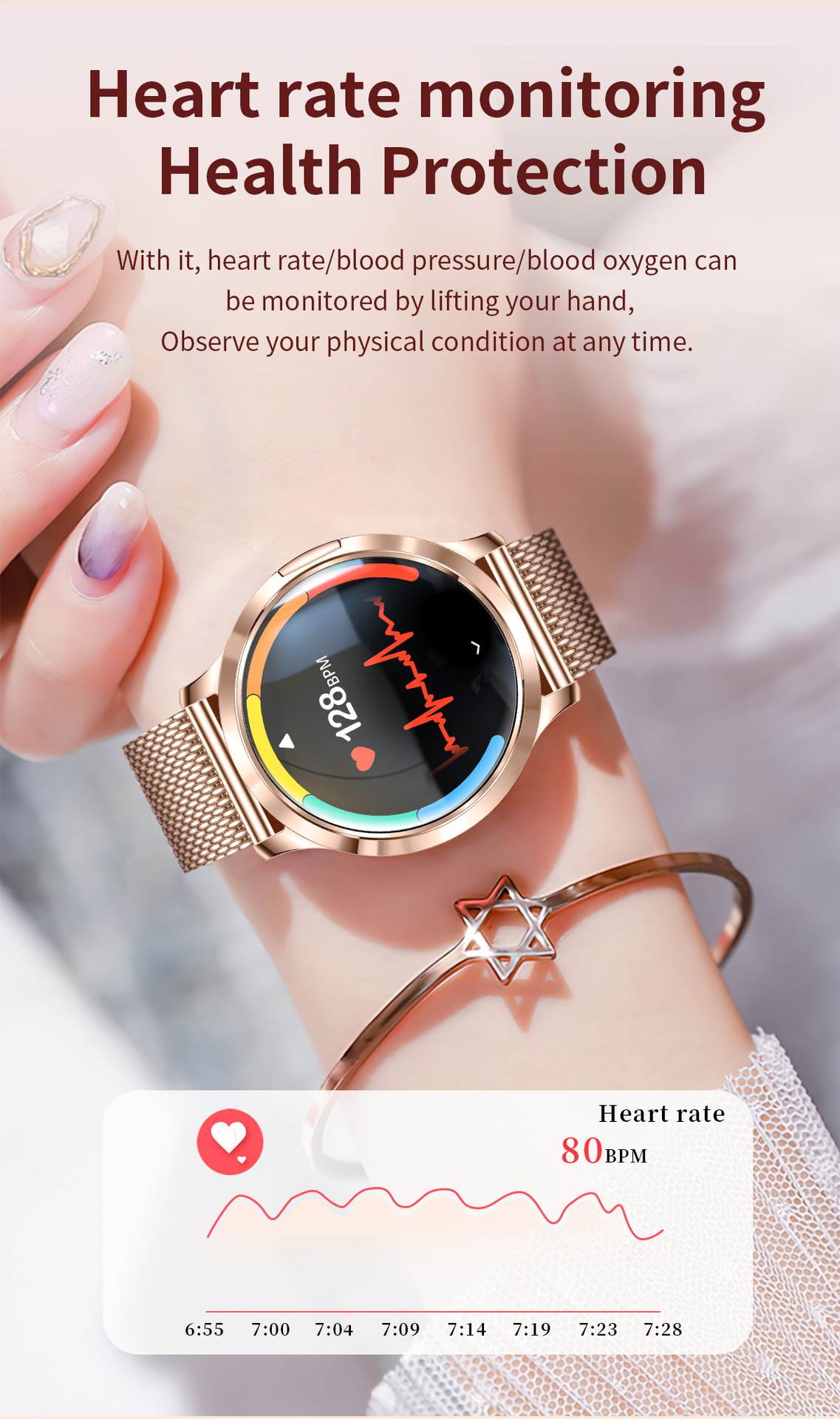 Smartwatch With Calling Function Heart Rate And Blood Pressure_voghion.com