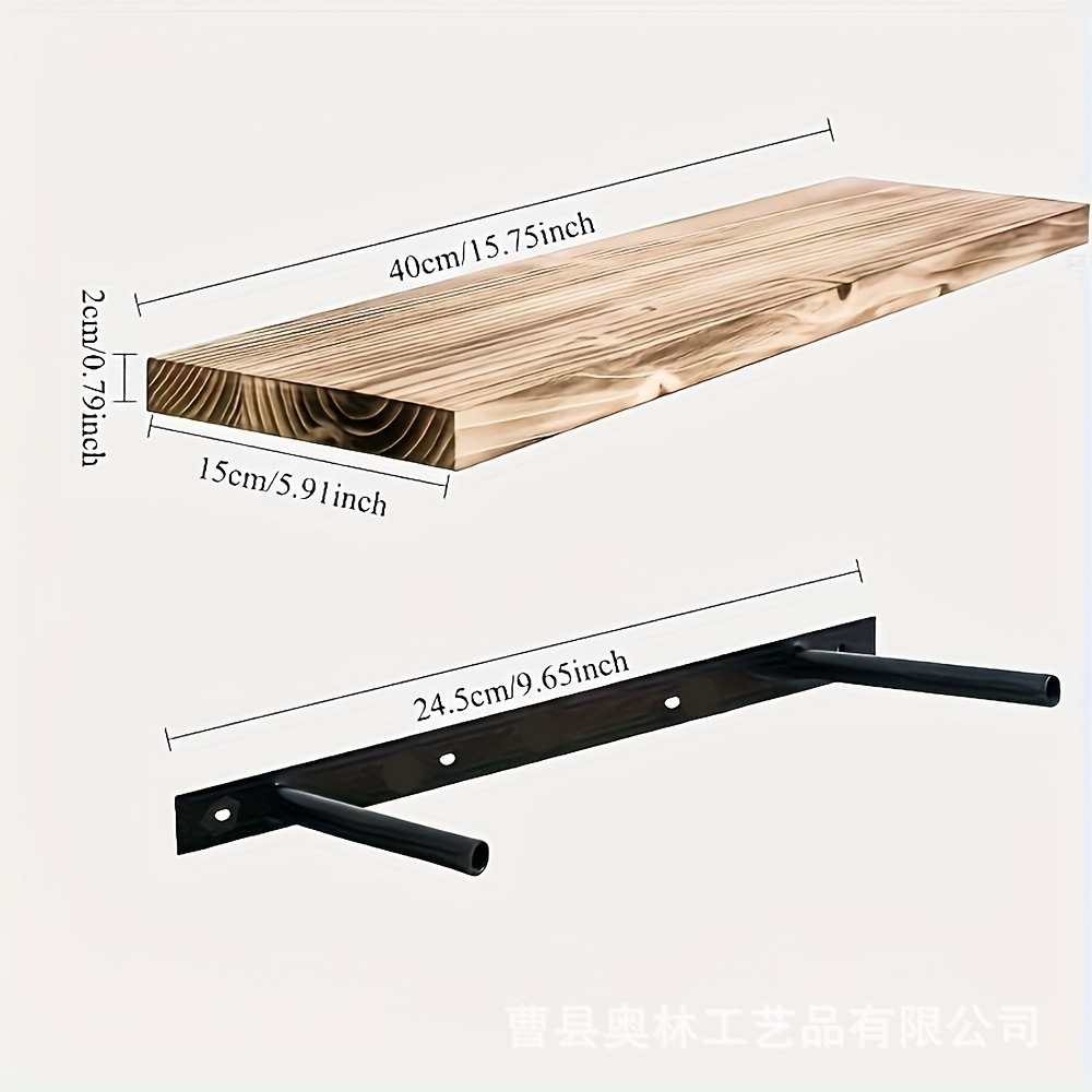 TEMU mismo tipo de estante flotante de pared de estante flotante de pared de acabado multicapa de estante de almacenamiento de hierro forjado de baño
