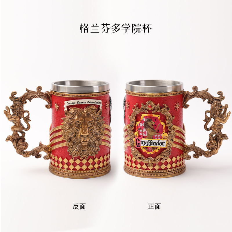 Creativo película periférica Hogworth y llama taza modelo recuerdo colección decoración Gryffin retro taza