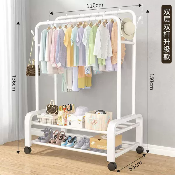 Recommended by experts] 110cm white - double layer double pole - wheel