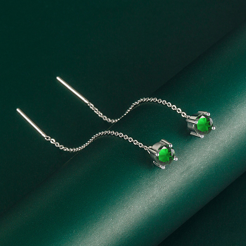 Fashion Square Copper Plating Zircon Drop Earrings 1 Pair