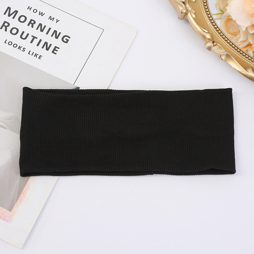 Women's Autumn Knit Headband, Daily Outdoor Sports Headband, Simple Solid Color Wide Head Scarf Accessory Wholesale