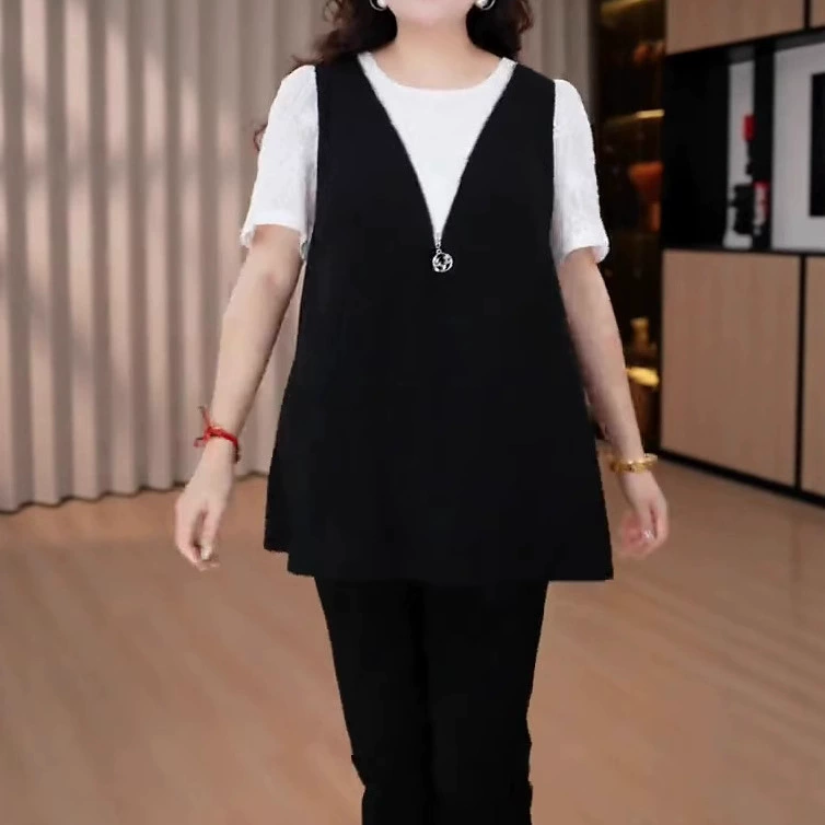 Летний новый модный повседневный дизайн Чувство столкновения цвета с бантом в прямом эфире