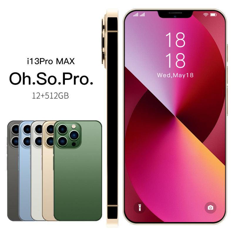 I13Promax高清屏6.8寸500W像素安卓智能手机跨境现货真4G（2+16）